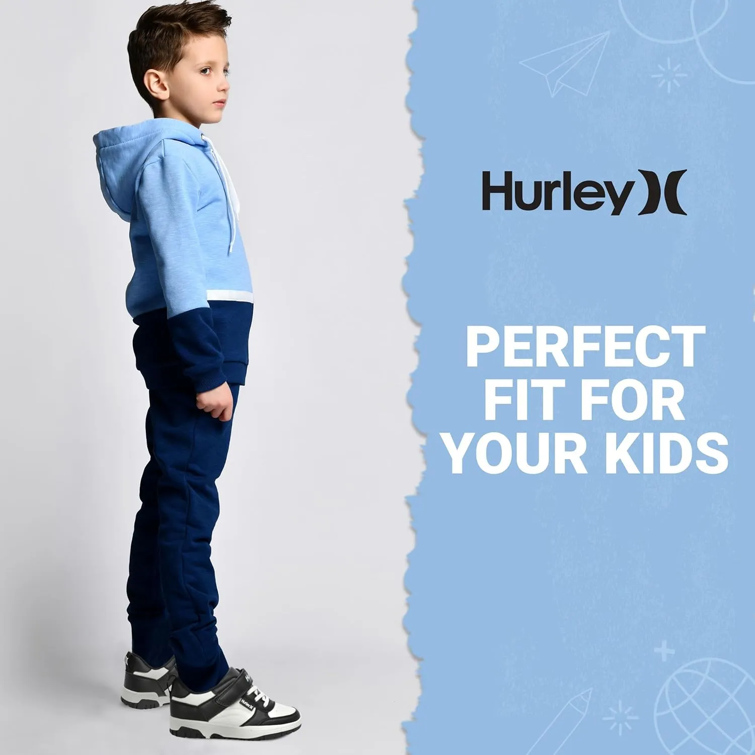 Hurley Kids Sneaker Rexx with Adjustable Strap, Perfect for Any Activity, All Comfort and Support - Boys and Girls
