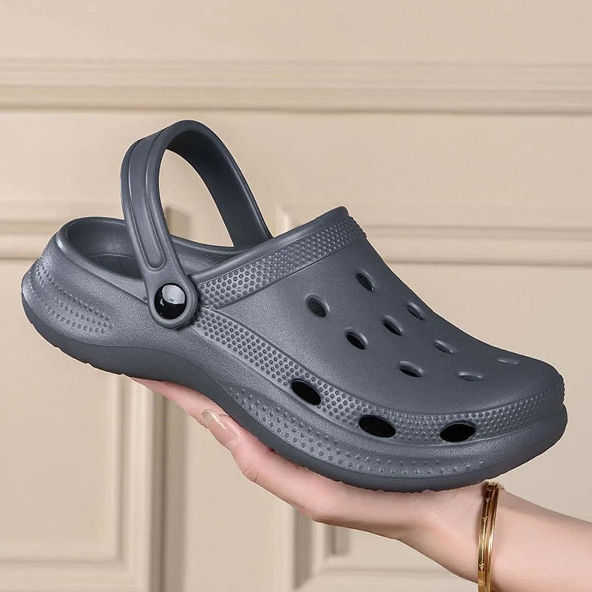 HYDLONGR Men's Women's Lightweight Breathable Garden Sandals Quick-Drying Beach Slippers Non-Slip Mules Clogs Shoes