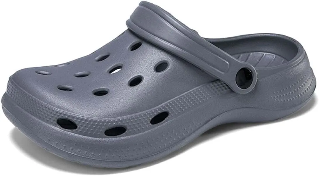HYDLONGR Men's Women's Lightweight Breathable Garden Sandals Quick-Drying Beach Slippers Non-Slip Mules Clogs Shoes