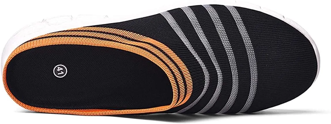 HYDLONGR Men's Women's Lightweight Breathable Knitted Mesh Upper Garden Sandals Quick-Drying Slippers Mules Clogs Shoes Indoor Outdoor