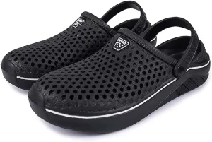 HYDLONGR Men's Women's Lightweight Breathable Non-Slip Garden Shoes Quick-Drying Beach Sandals Non-Slip Water Play Slippers Clogs Mules Shoes