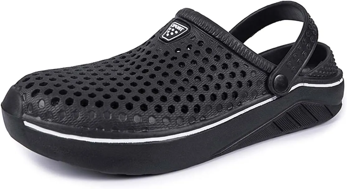 HYDLONGR Men's Women's Lightweight Breathable Non-Slip Garden Shoes Quick-Drying Beach Sandals Non-Slip Water Play Slippers Clogs Mules Shoes