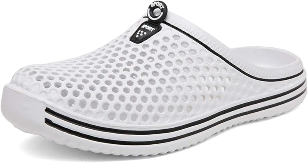 HYDLONGR Men's Women's Lightweight Breathable Non-Slip Garden Shoes Quick-Drying Beach Sandals Non-Slip Water Play Slippers Clogs Mules Shoes