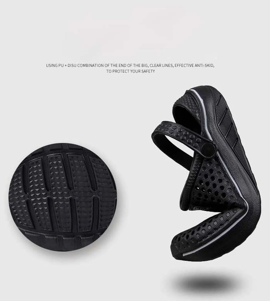 HYDLONGR Men's Women's Lightweight Breathable Non-Slip Garden Shoes Quick-Drying Beach Sandals Non-Slip Water Play Slippers Clogs Mules Shoes