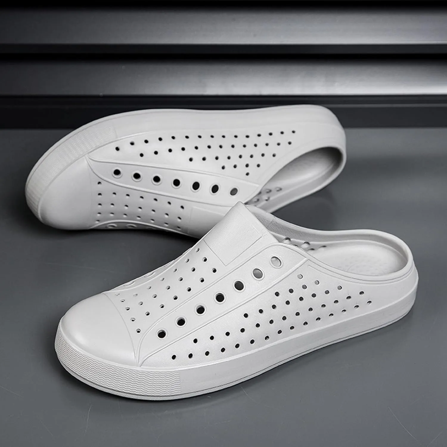 ihinzry Garden Clogs Mens Womens Backless Slip On Shoes Open Back Outdoor Slippers