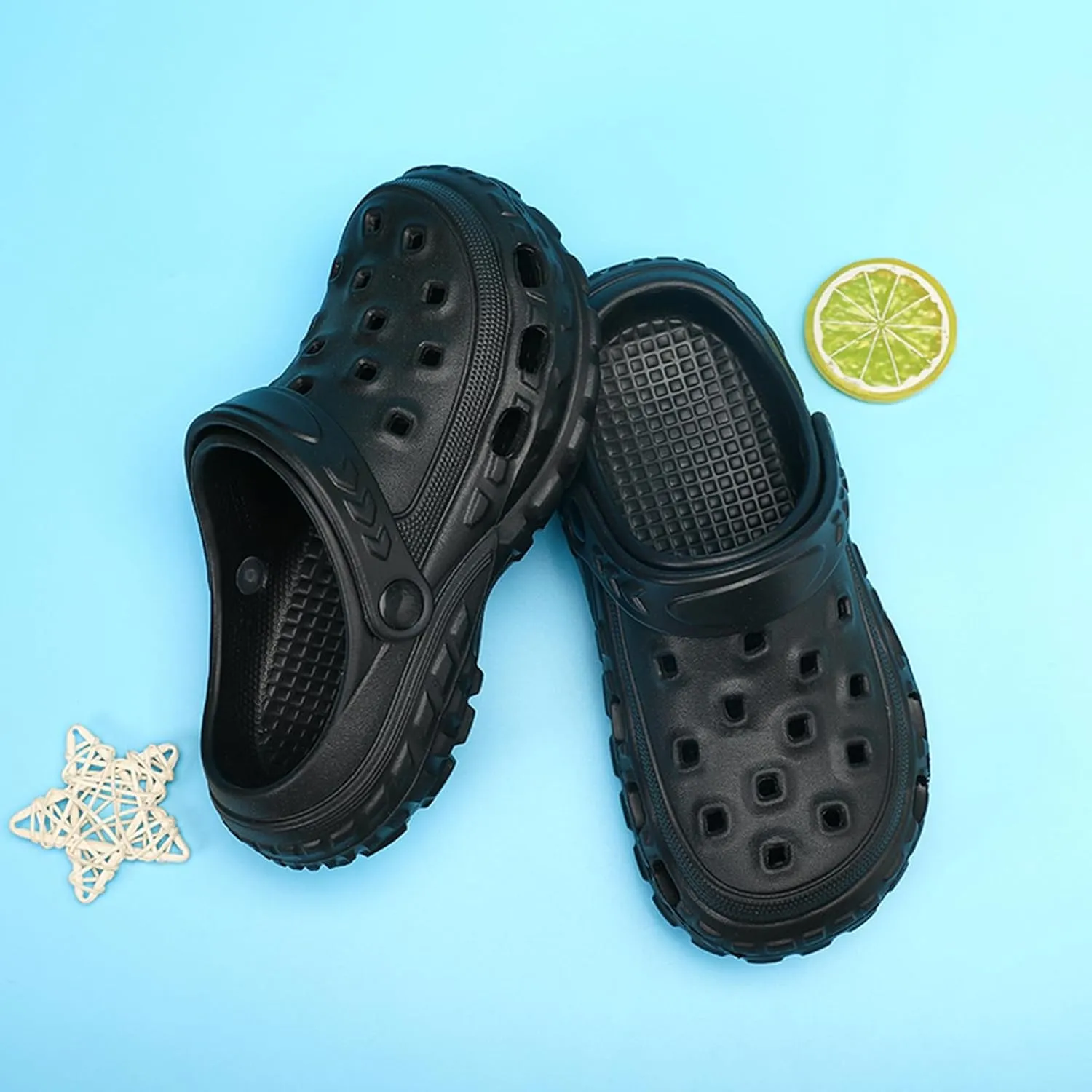 ihinzry Kids Cute Clogs Toddler Gardener Shoes Summer Mules Clog Slip on tyre Sandals Outdoor Slippers