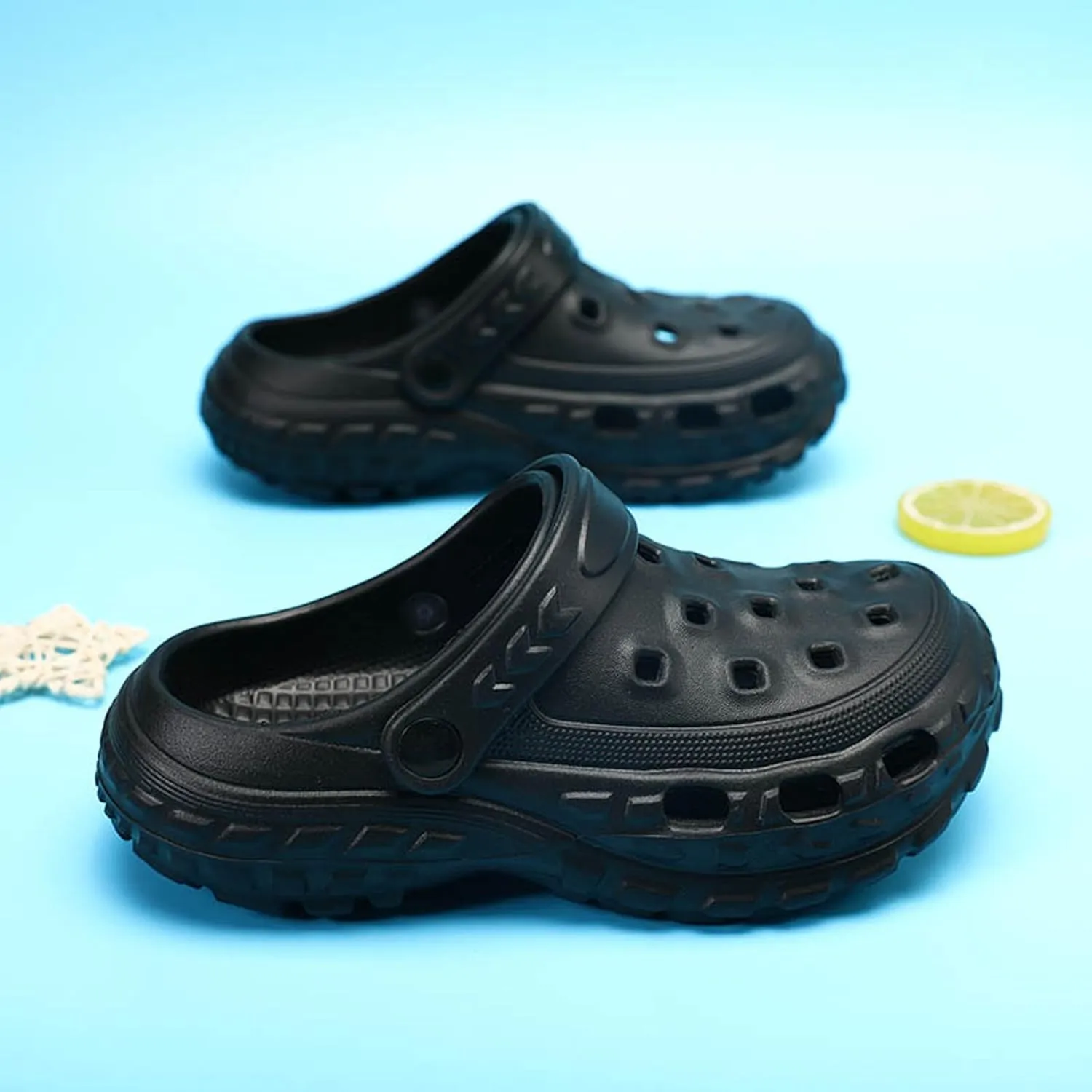 ihinzry Kids Cute Clogs Toddler Gardener Shoes Summer Mules Clog Slip on tyre Sandals Outdoor Slippers