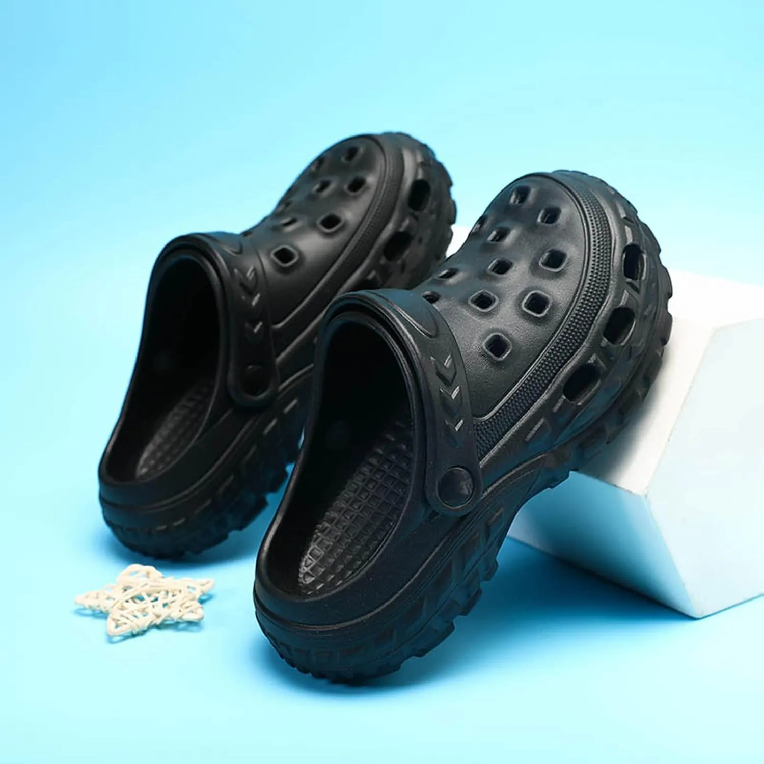 ihinzry Kids Cute Clogs Toddler Gardener Shoes Summer Mules Clog Slip on tyre Sandals Outdoor Slippers