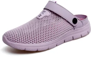 ihinzry Men's Women's Garden Clogs Hollow Mesh Clog Indoor Outdoor Slippers Nurse Work Mules