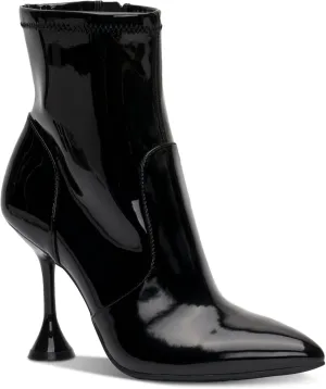 INC Womens Ibrina Faux Leather Pointed Toe Ankle Boots Black 7.5 Medium (B,M)