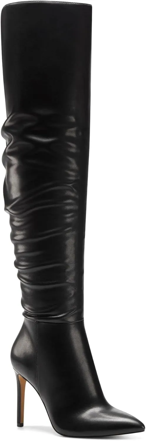 INC Womens Iyonna Patent Slouchy Over-The-Knee Boots Black 8 Medium (B,M)