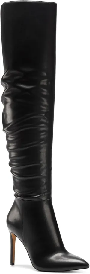 INC Womens Iyonna Patent Slouchy Over-The-Knee Boots Black 8 Medium (B,M)