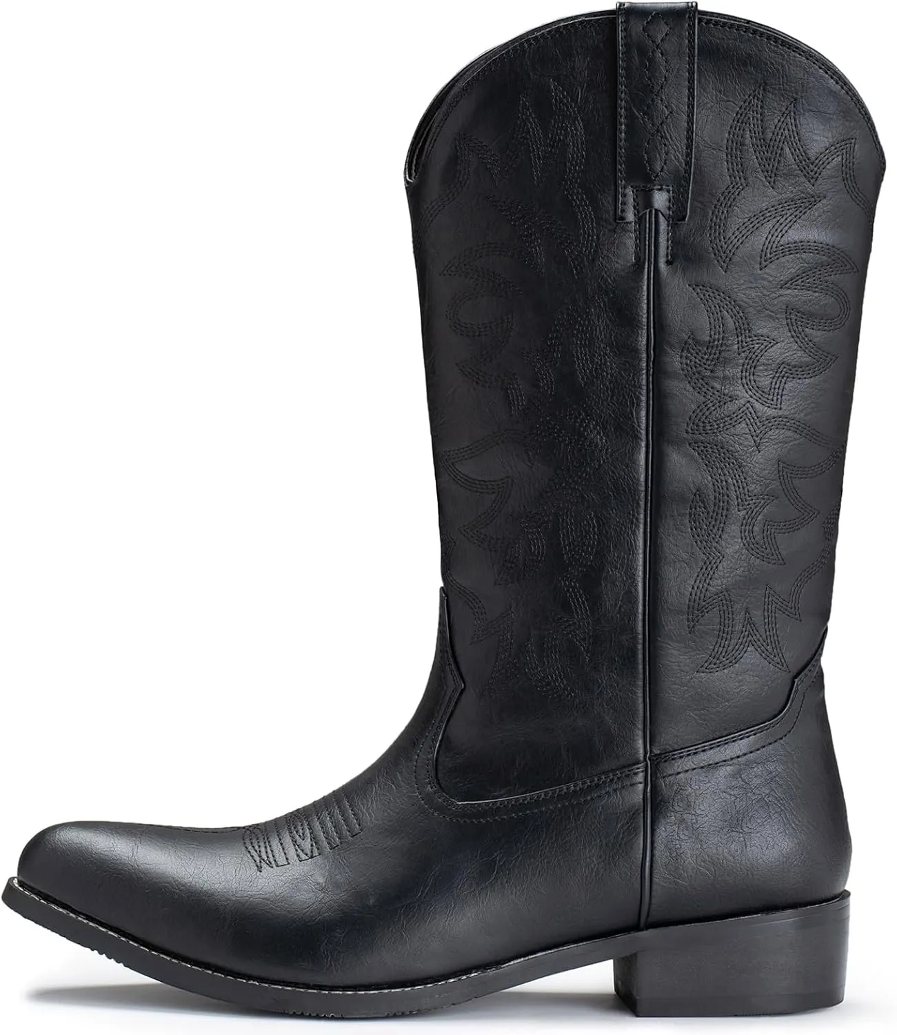 IUV Cowboy Boots For Men Western Boot Durable Classic Embroidered Snip Toe Boots