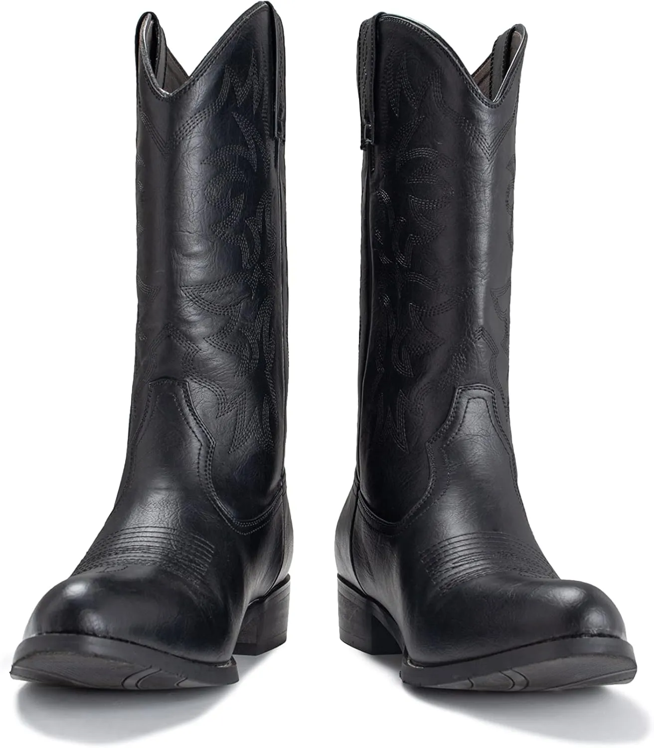 IUV Cowboy Boots For Men Western Boot Durable Classic Embroidered Snip Toe Boots