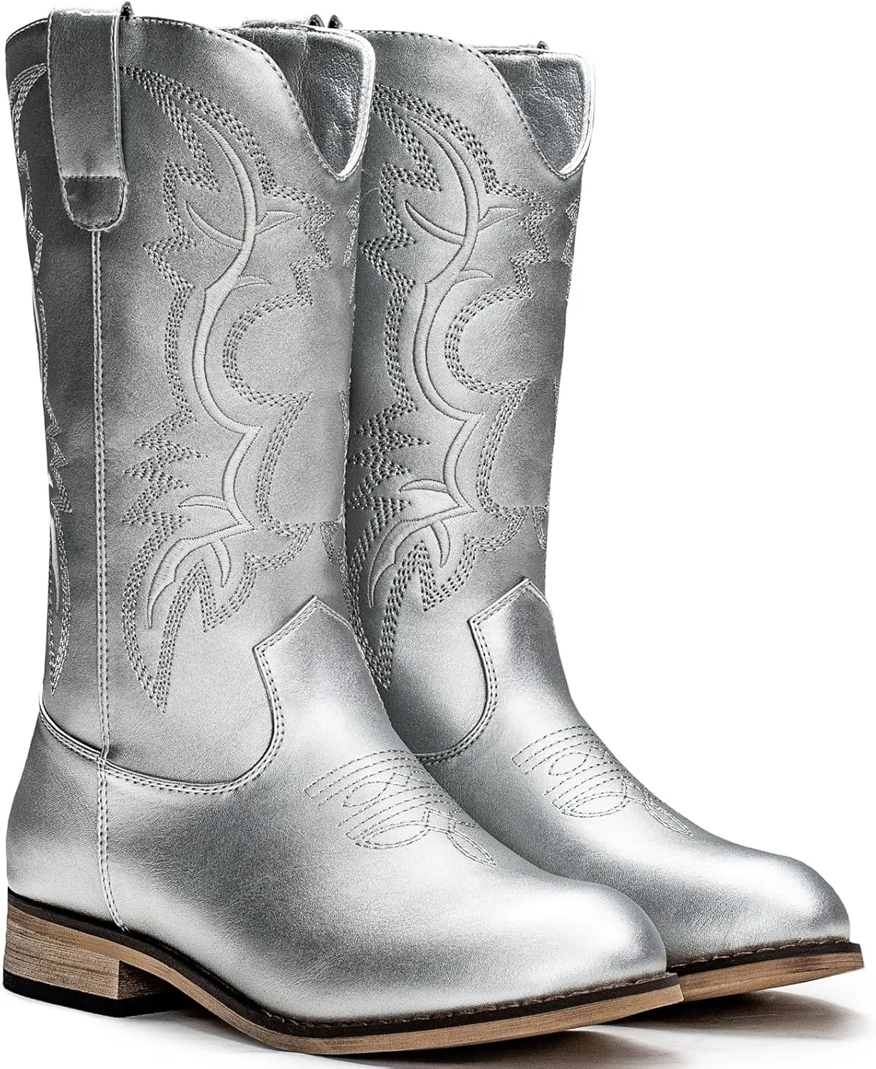 IUV Cowgirl Boots Cowboy Boots For Girls Boys Kids Toddler Fashion Western Boots Mid Calf Riding Shoes