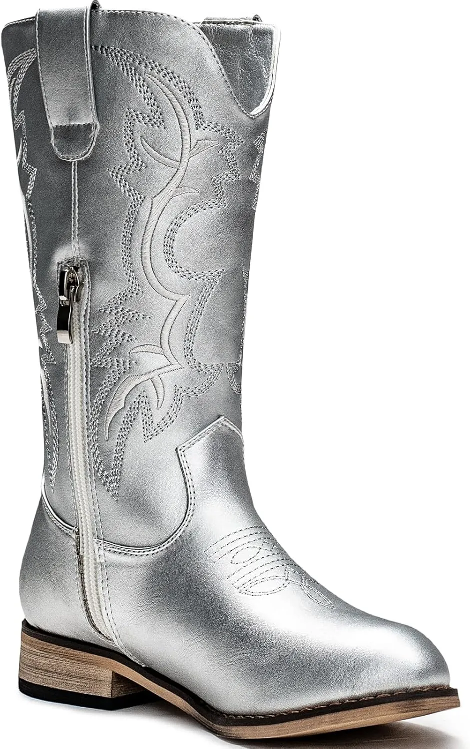 IUV Cowgirl Boots Cowboy Boots For Girls Boys Kids Toddler Fashion Western Boots Mid Calf Riding Shoes