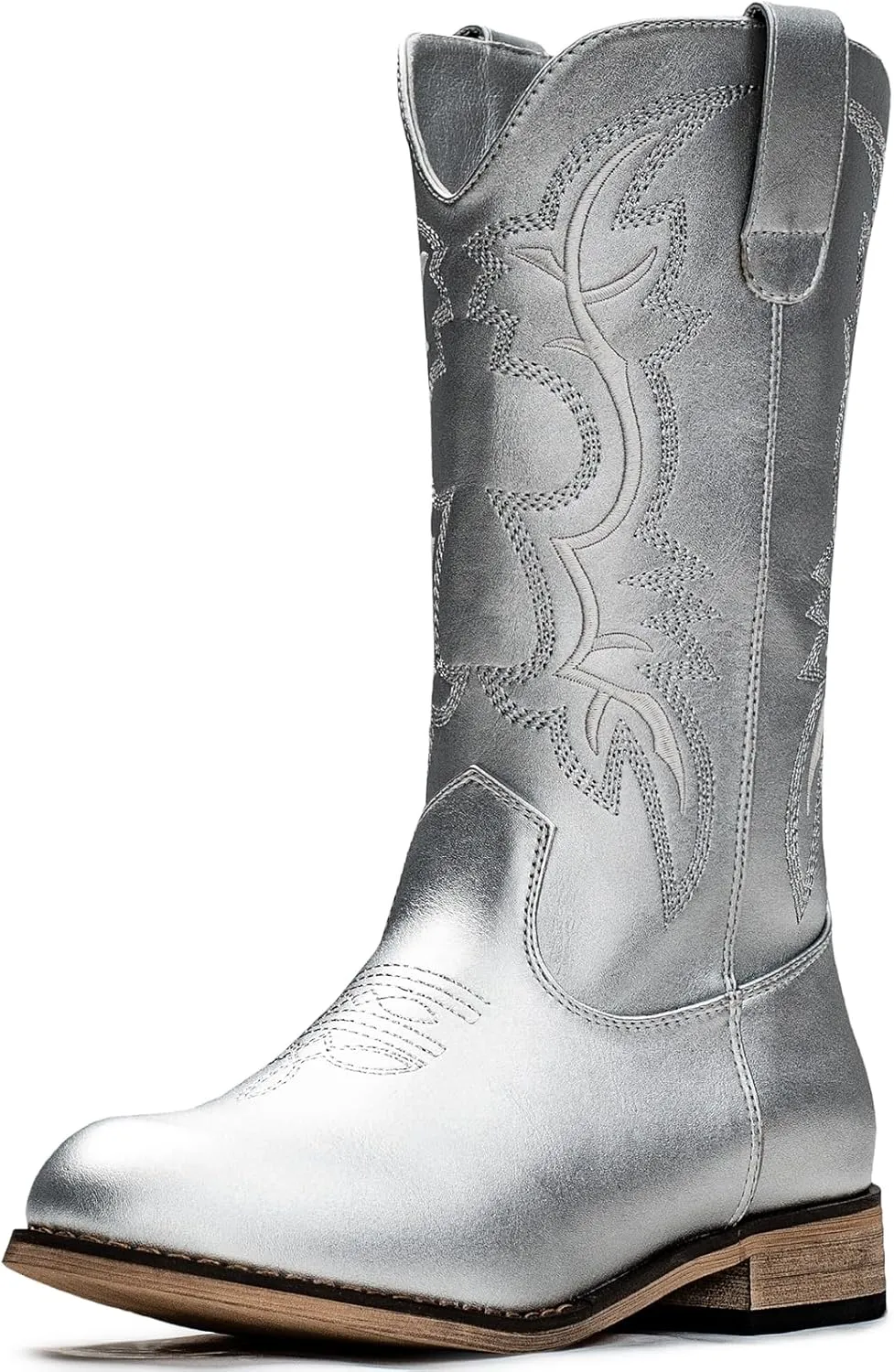 IUV Cowgirl Boots Cowboy Boots For Girls Boys Kids Toddler Fashion Western Boots Mid Calf Riding Shoes