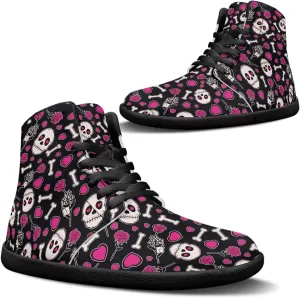 Jeiento Mens Sugar Skull Barefoot Shoes Zero Drop Sole Trail Running Sneakers Wide Toe Box