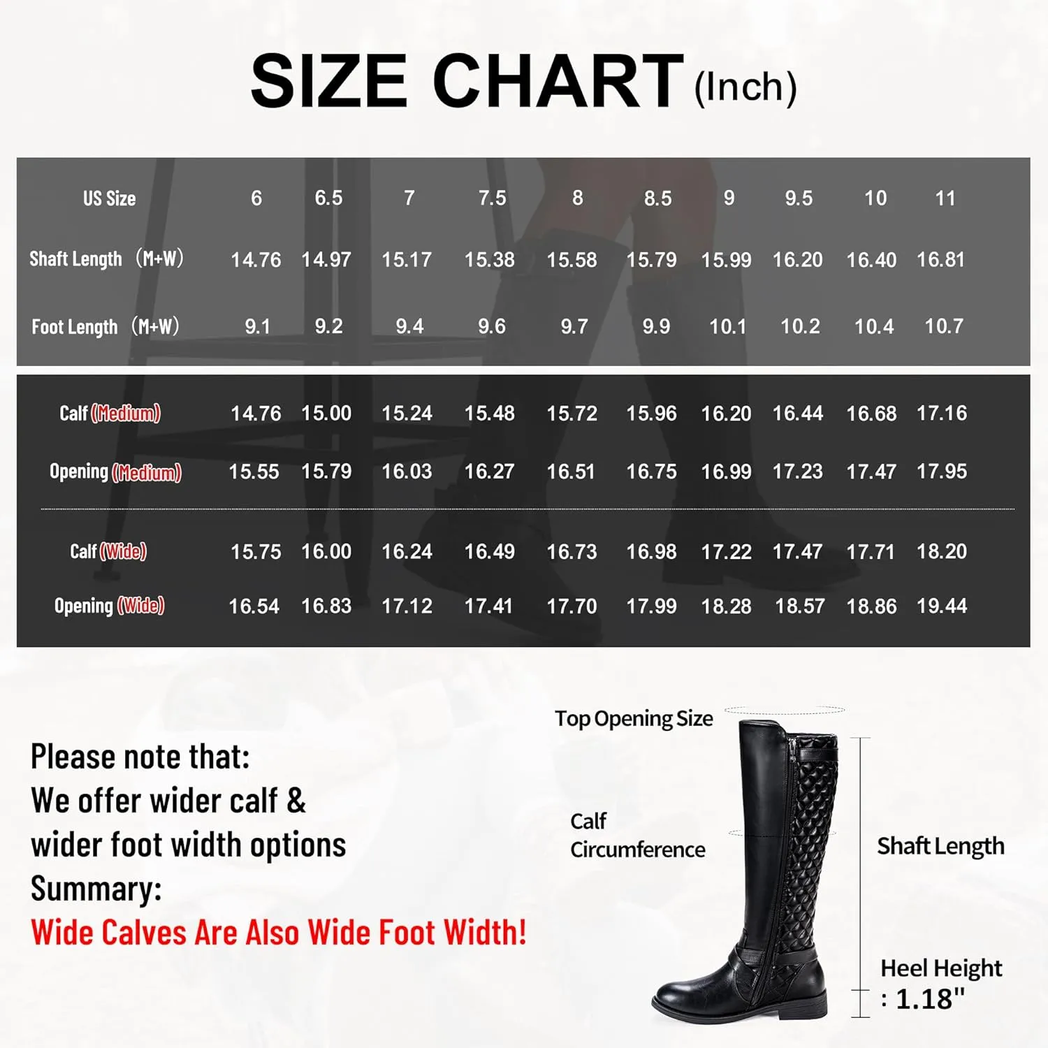 Jeossy Women's Knee High Riding Tall Boots, Comfortable with Metal Buckle and Zipper Boots with Wide Calf