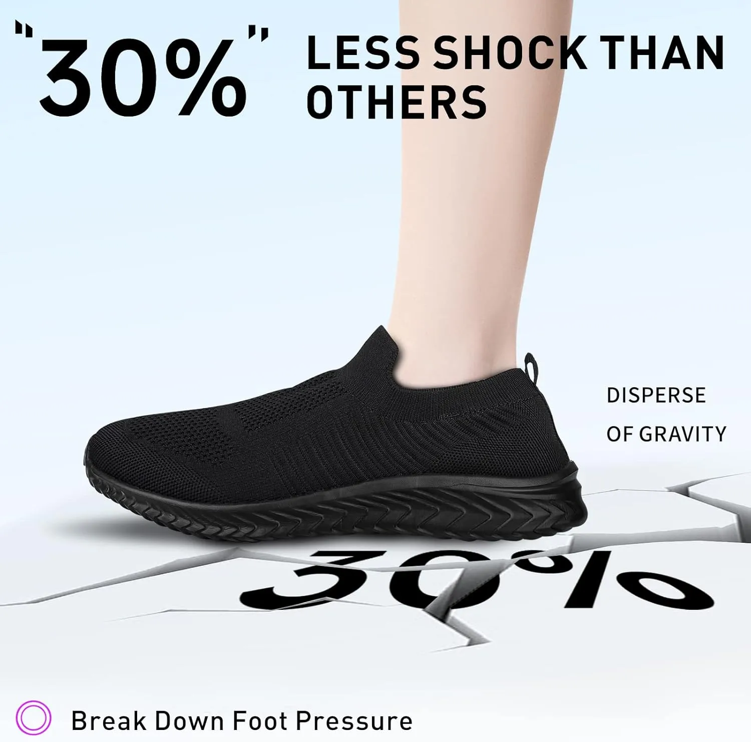 JIAFO Womens Athletic Walking Shoes, Women Slip On Shoes Sneakers, Non Slip Running Shoes for Women, Laceless Casual Breathable Lightweight Mesh Knit