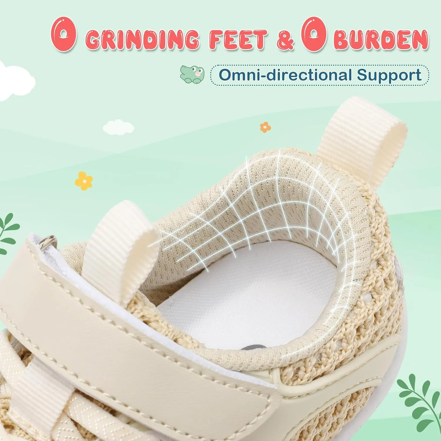 JIASUQI Toddler Shoes for Baby Girls Sneakers Barefoot Walking Shoes Running Tennis Shoes