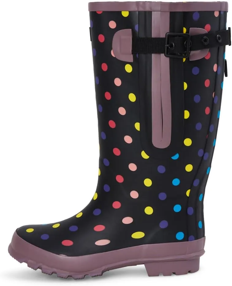 Jileon Extra Wide Calf Rain Boots - Ideal for Wide Feet, Ankles & Calves - Fit 16 to 23” Calves - Durable & Waterproof