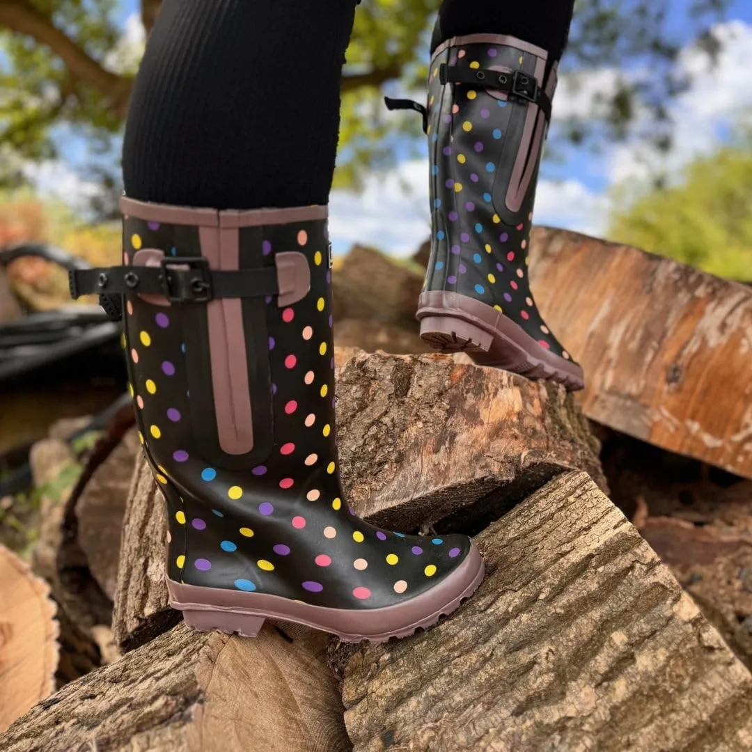 Jileon Extra Wide Calf Rain Boots - Ideal for Wide Feet, Ankles & Calves - Fit 16 to 23” Calves - Durable & Waterproof