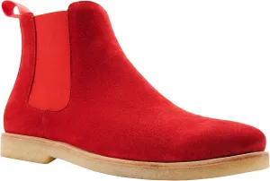 JIONS Slip-on Suede Chelsea Boots Men, Genuine Leather Ankle Dress Bootie with Crepe Sole