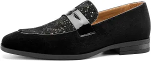 JITAI Mens Velvet Loafers Dress Shoes Loafers for Men Tuxedo Suit Shoes