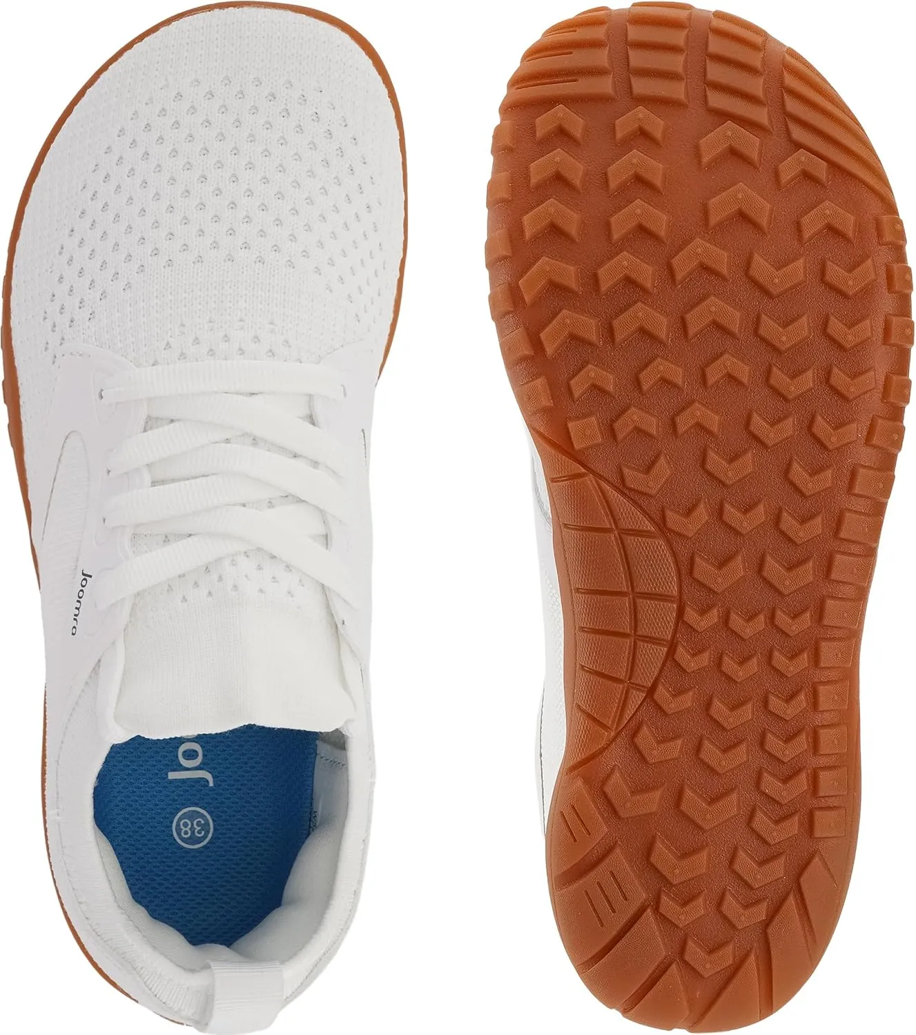 Joomra Women's Wide Minimalist Barefoot Shoes | Wide Toe Box Fashion Sneakers | Zero Drop Grippy Sole