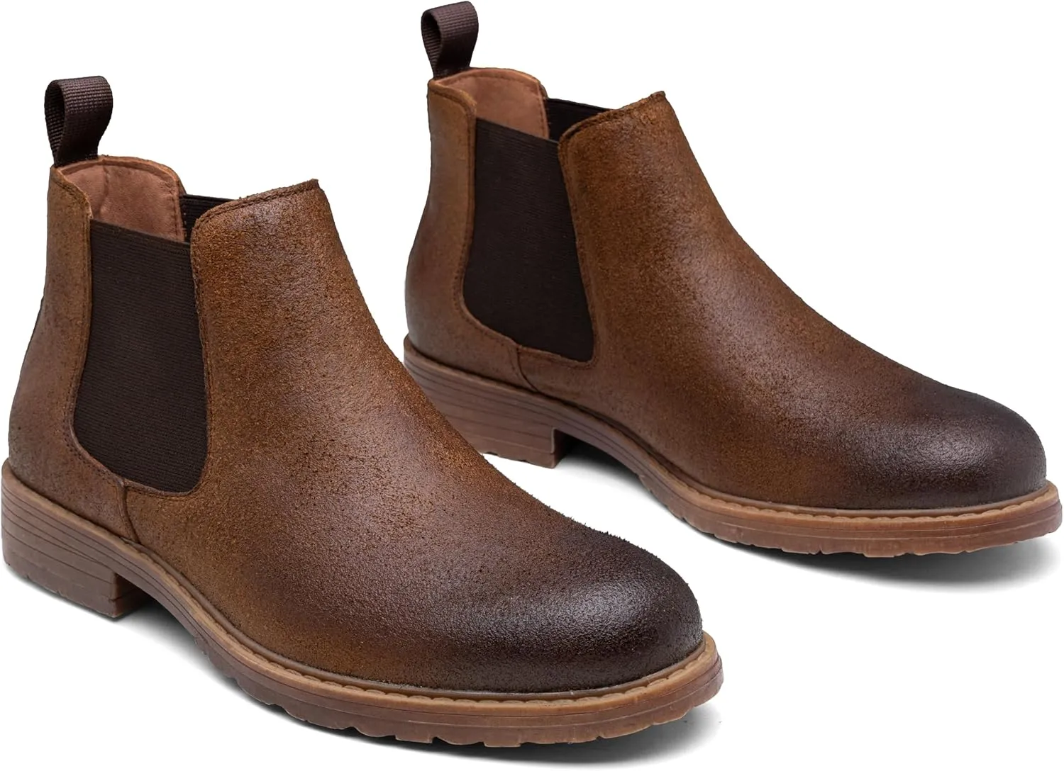 Jousen Men's Chelsea Boots Leather Distressed Boots for Men