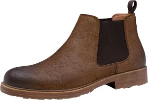 Jousen Men's Chelsea Boots Leather Distressed Boots for Men