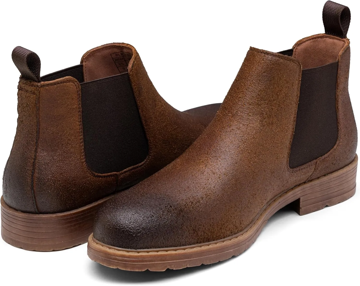 Jousen Men's Chelsea Boots Leather Distressed Boots for Men