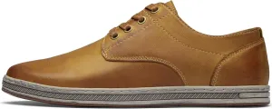 Jousen Men's Fashion Sneakers Leather Retro Casual Shoes for Men Breathable Dress Mens Sneakers