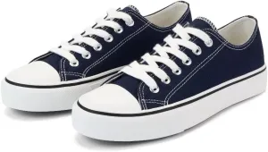JUDIS Women’s Lace Up Canvas Shoes Low Top Fashion Sneakers Casual Tennis Walking Shoes