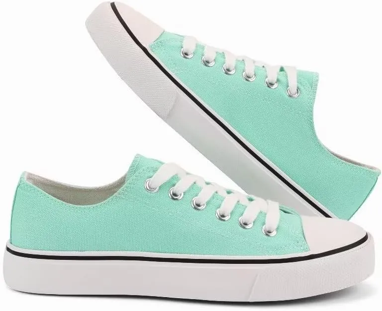 JUDIS Women’s Lace Up Canvas Shoes Low Top Fashion Sneakers Casual Tennis Walking Shoes