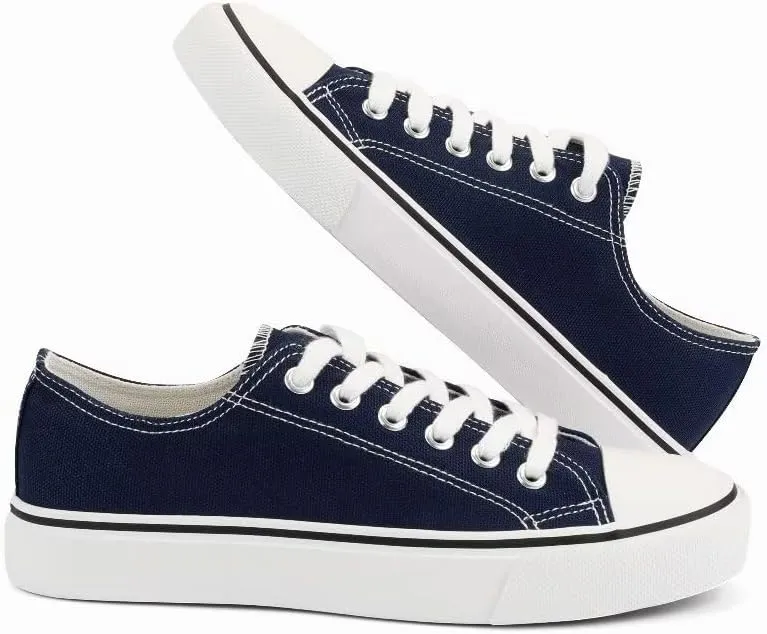 JUDIS Women’s Lace Up Canvas Shoes Low Top Fashion Sneakers Casual Tennis Walking Shoes