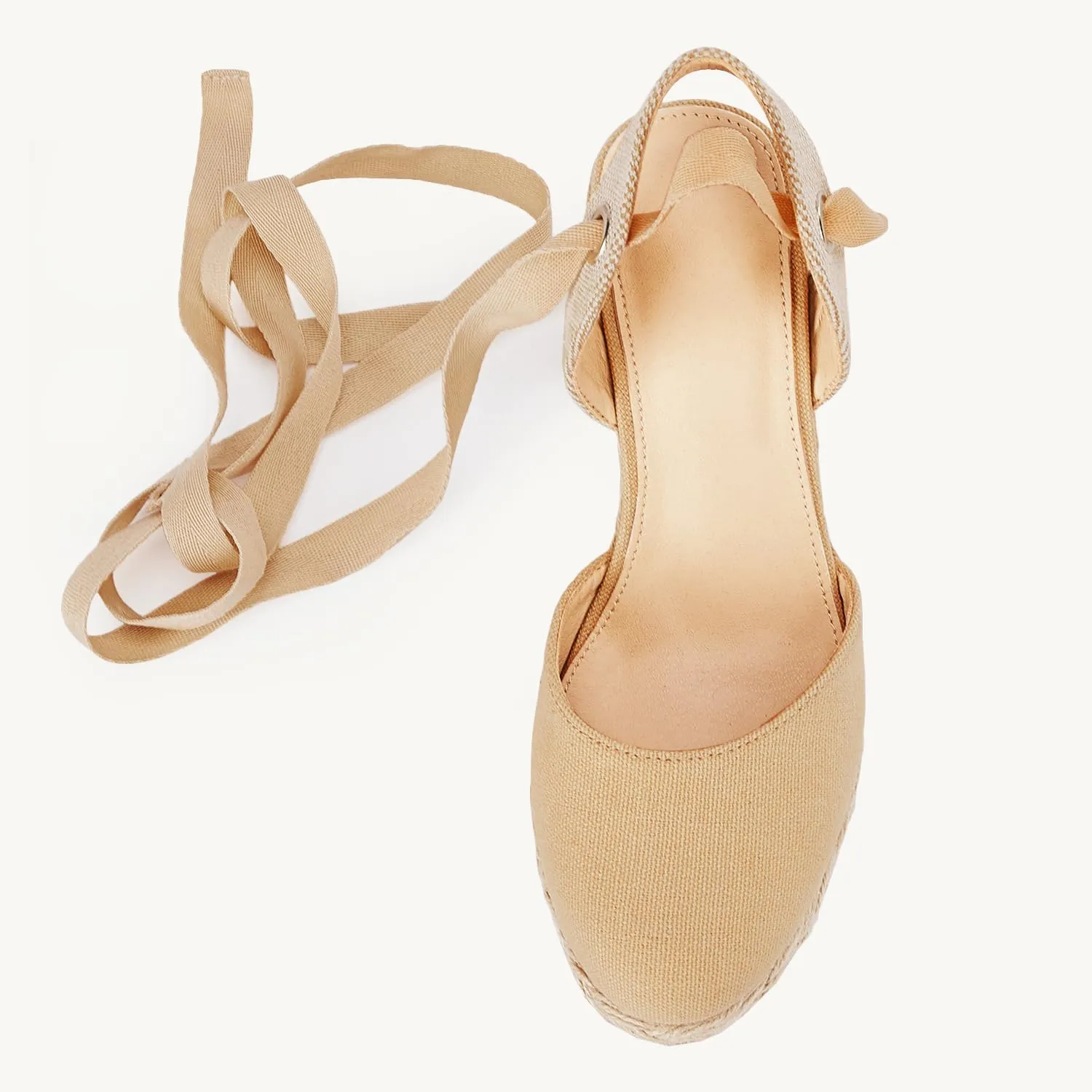 Juliet Holy Womens Lace up Espadrilles Closed Toe Wedges Sandals Strappy Slingback Platform Heels