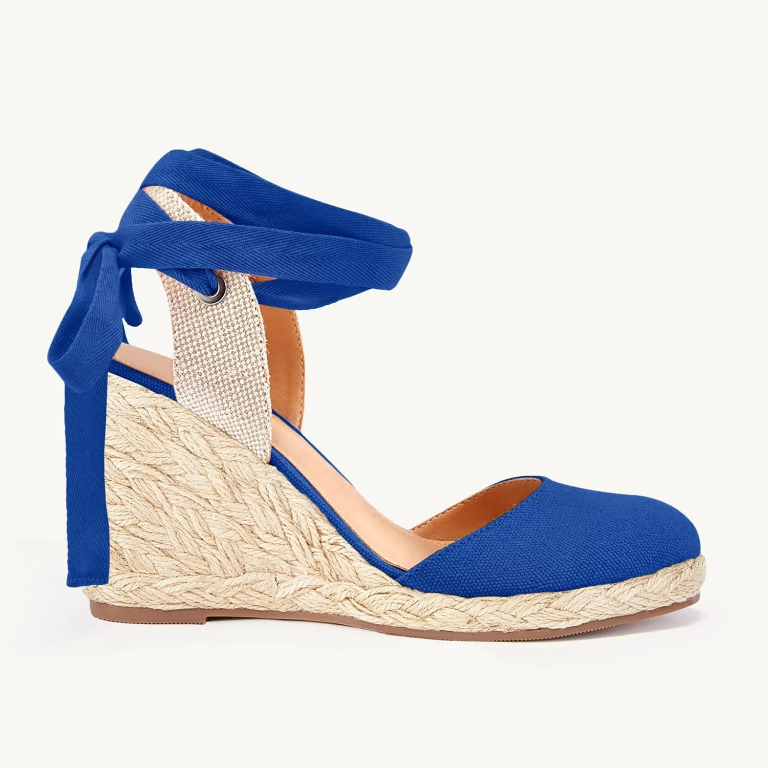 Juliet Holy Womens Lace up Espadrilles Closed Toe Wedges Sandals Strappy Slingback Platform Heels