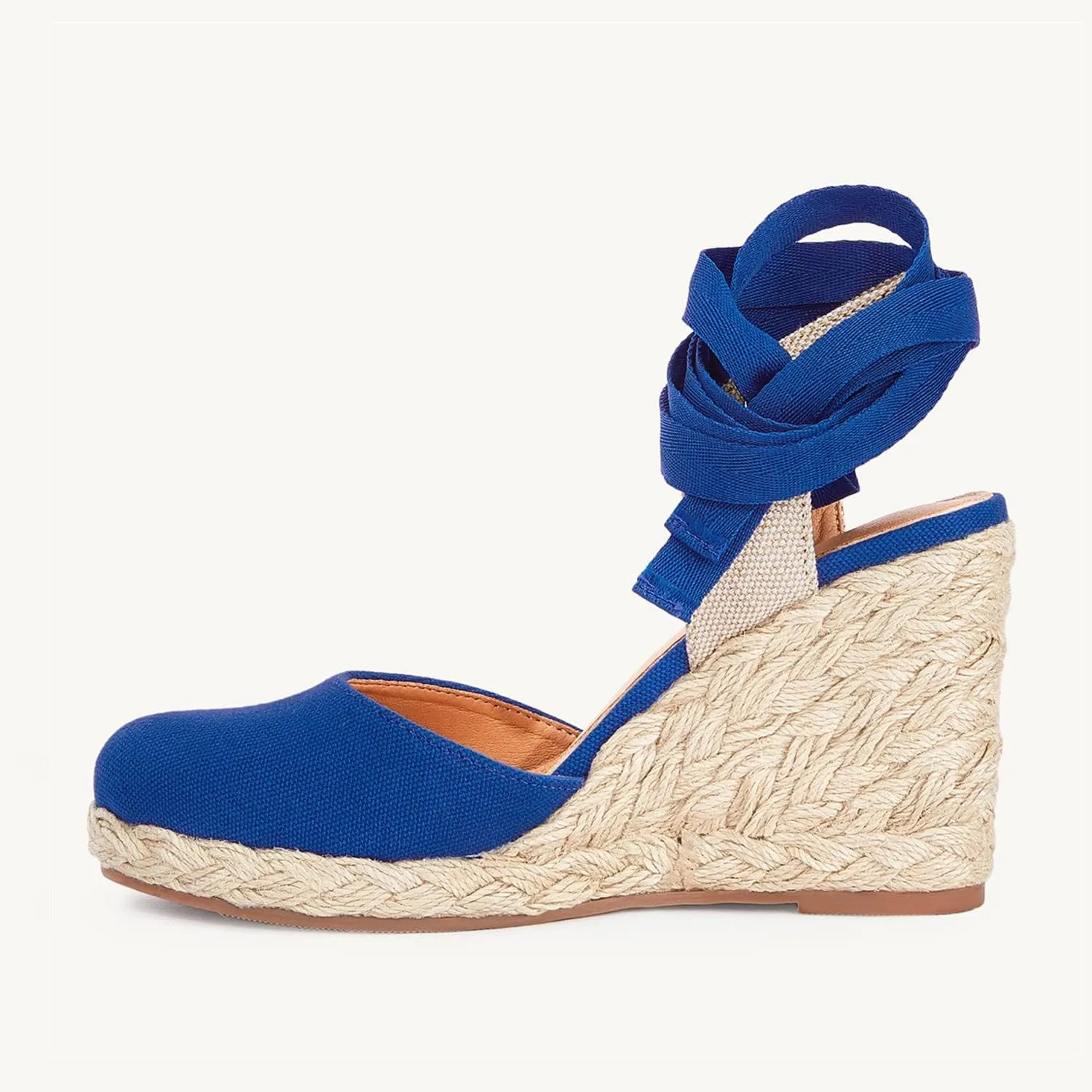 Juliet Holy Womens Lace up Espadrilles Closed Toe Wedges Sandals Strappy Slingback Platform Heels