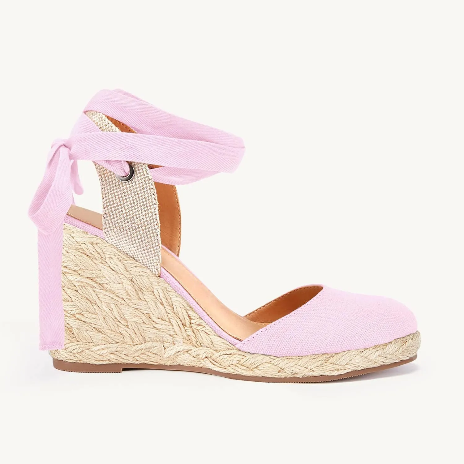 Juliet Holy Womens Lace up Espadrilles Closed Toe Wedges Sandals Strappy Slingback Platform Heels