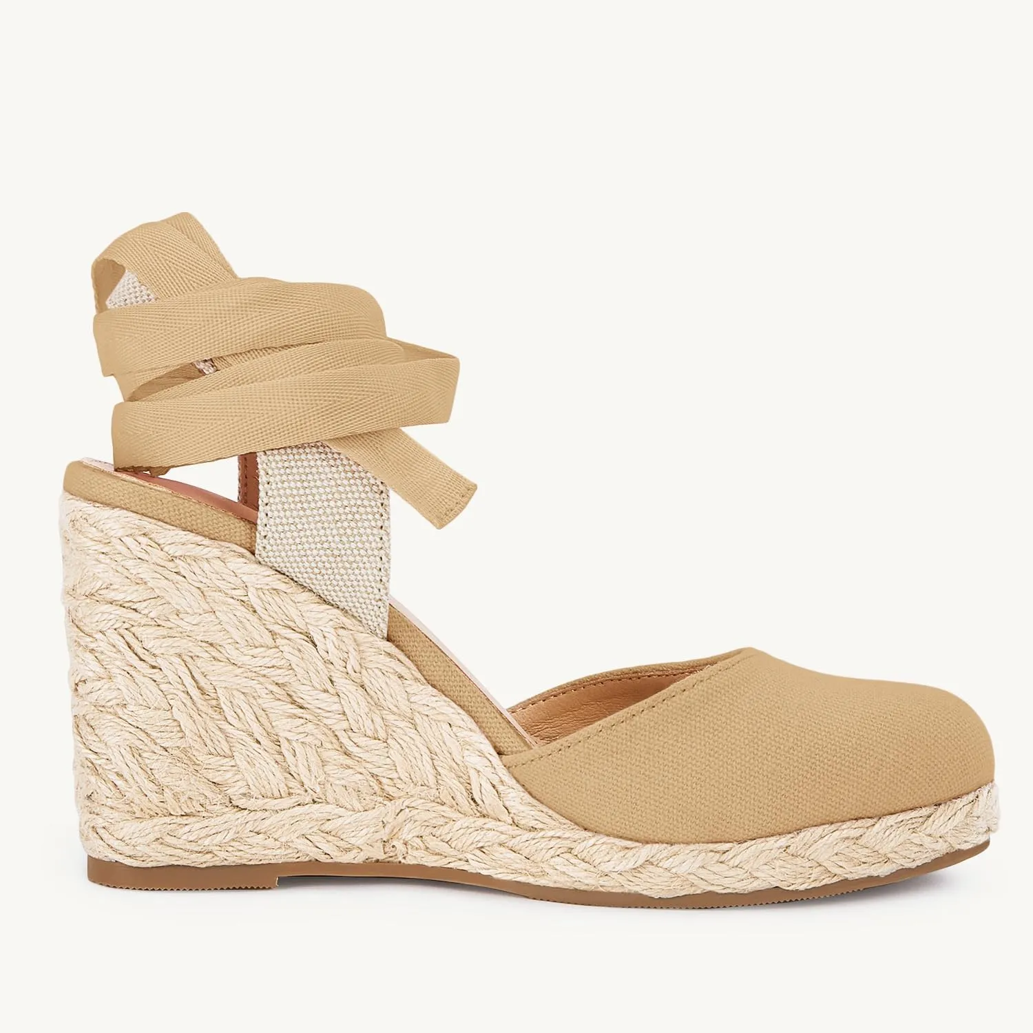 Juliet Holy Womens Lace up Espadrilles Closed Toe Wedges Sandals Strappy Slingback Platform Heels