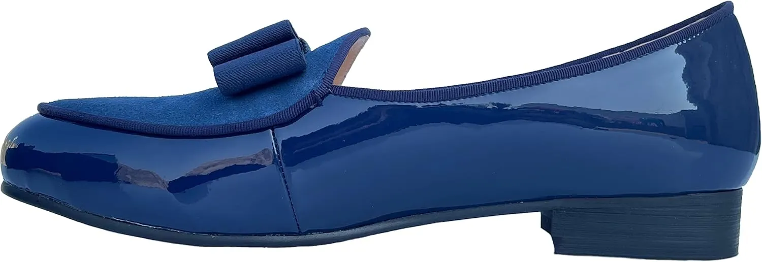 Justar Men's Leather Loafers Belgian Tuxedo Dress Shoes Slip-On Formal Prom Penny Loafers Banquet Flats