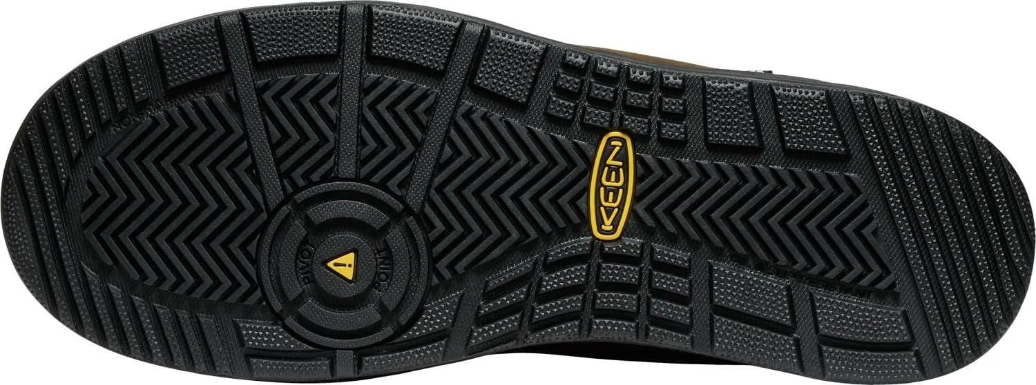KEEN Utility Men's Gibson Mid Height Composite Toe Athletic Traction Durable Leather Work Boots