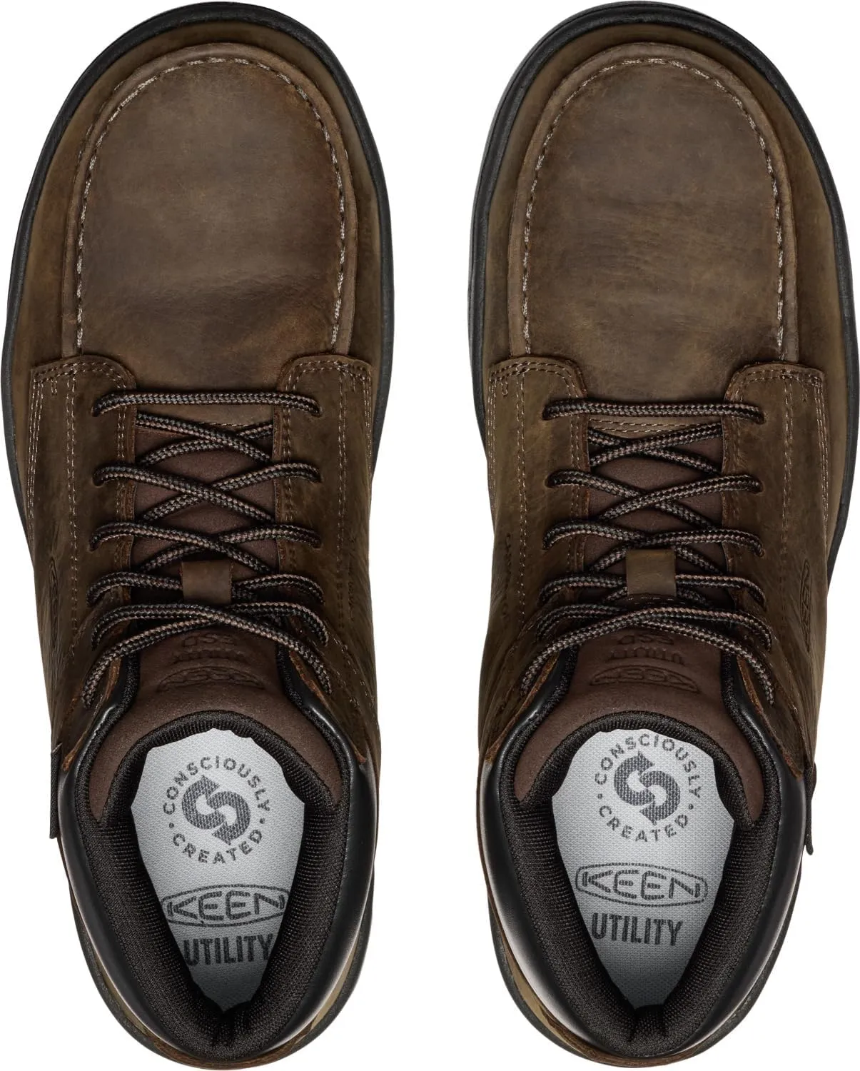KEEN Utility Men's Gibson Mid Height Composite Toe Athletic Traction Durable Leather Work Boots