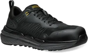 KEEN Utility Men's Speedworks Work Sneakers (Carbon-Fiber Toe) Shoes, Black/Steel Grey, 12