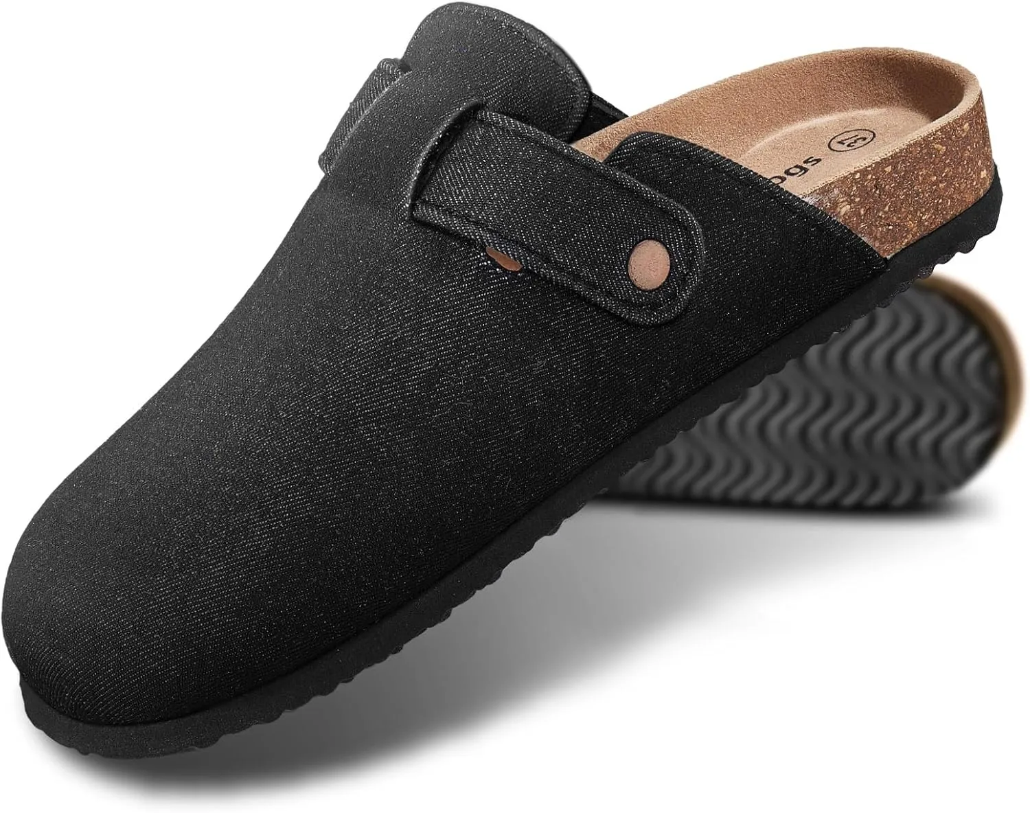 KEMISANT Men Clogs-Comfortable Suede Mules Slippers Sandals Nurse Potato Shoes Unisex-Cushioned Cork-Footbed