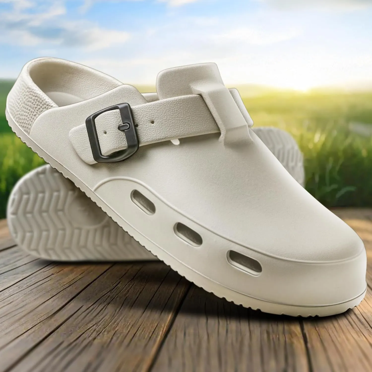 KEMISANT Women Clogs,Comfortable Mules Sandals Slippers Nurse Garden Shoes Unisex for Men Cushioned Support