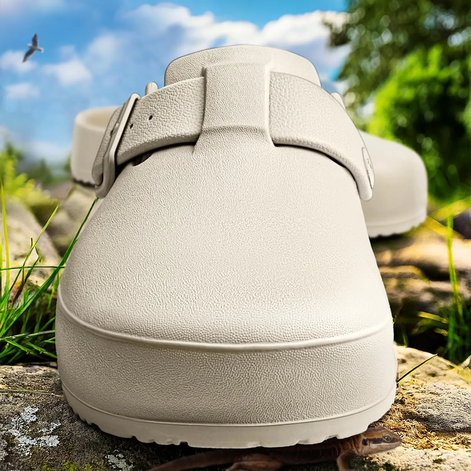KEMISANT Women Clogs,Comfortable Mules Sandals Slippers Nurse Garden Shoes Unisex for Men Cushioned Support