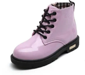 Kids Ankle Boots Toddler Boy Little Girls Combat Boots Outdoor Waterproof Riding Boots Pink 1.5 M US Little Kid